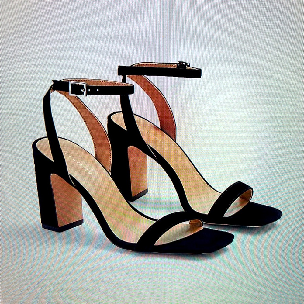 Yasmine Suede High Heel Open Toe Sandal- Size 9- NEW